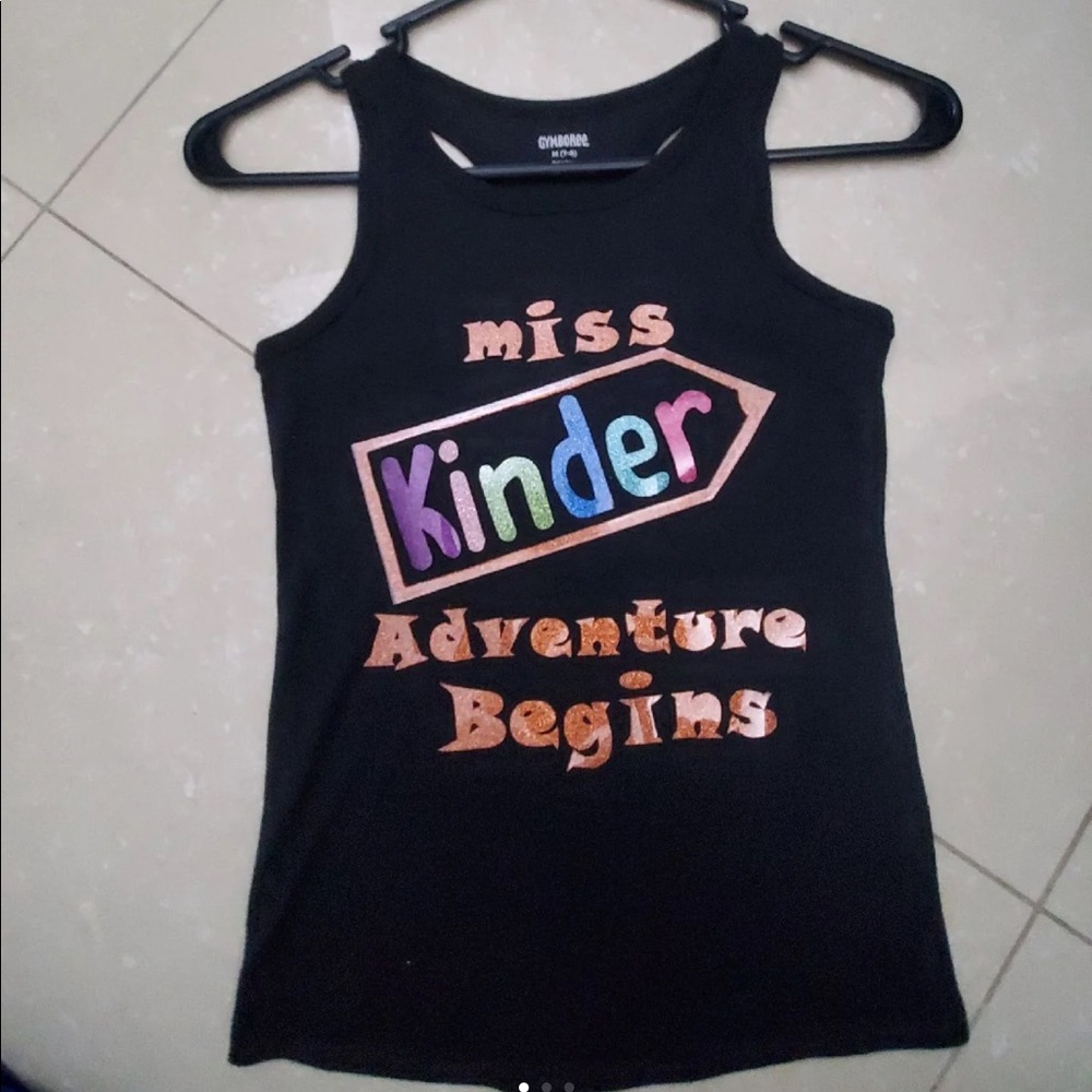 NWT Kids Tank Top Back Fit Style Hand design n Cut
